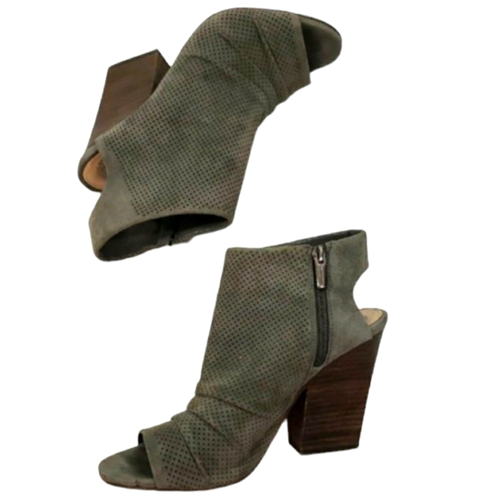 Vince Camuto Gray Open Toe Ankle Boots-Size 8M/38.5~~New